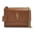 Saint Laurent | Medium Sunset Shoulder Bag Brown Tan