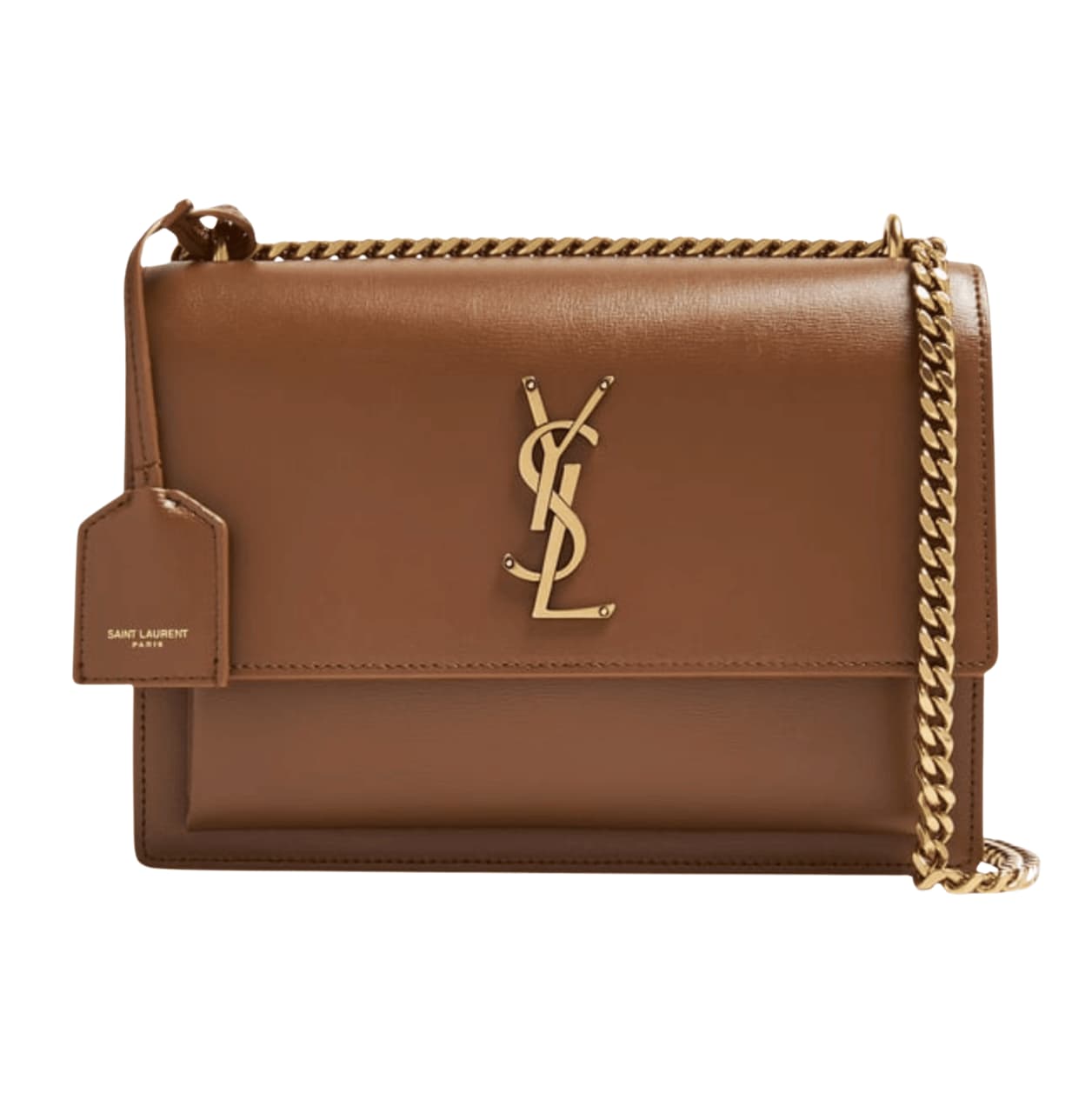 Saint Laurent | Medium Sunset Shoulder Bag Brown Tan