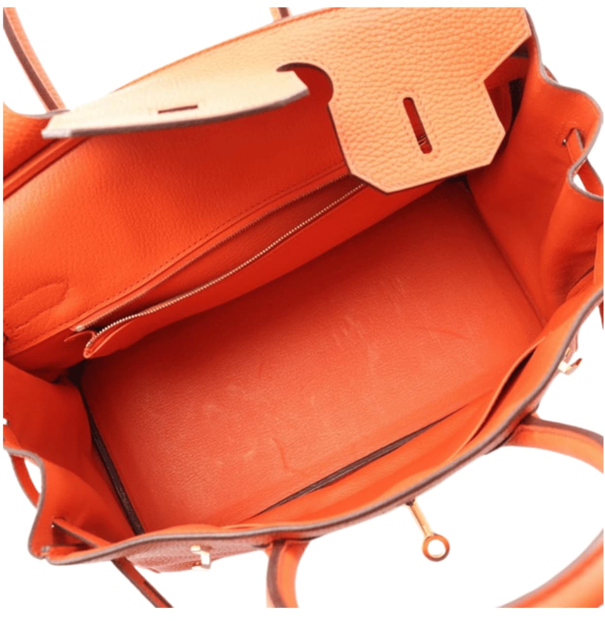 Hermes | Poppy Clemence Leather Birkin 30 Bag Orange