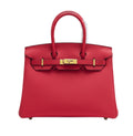 Hermès | Birkin 30 Handbag In Red Epsom Leather With Gold Hardware