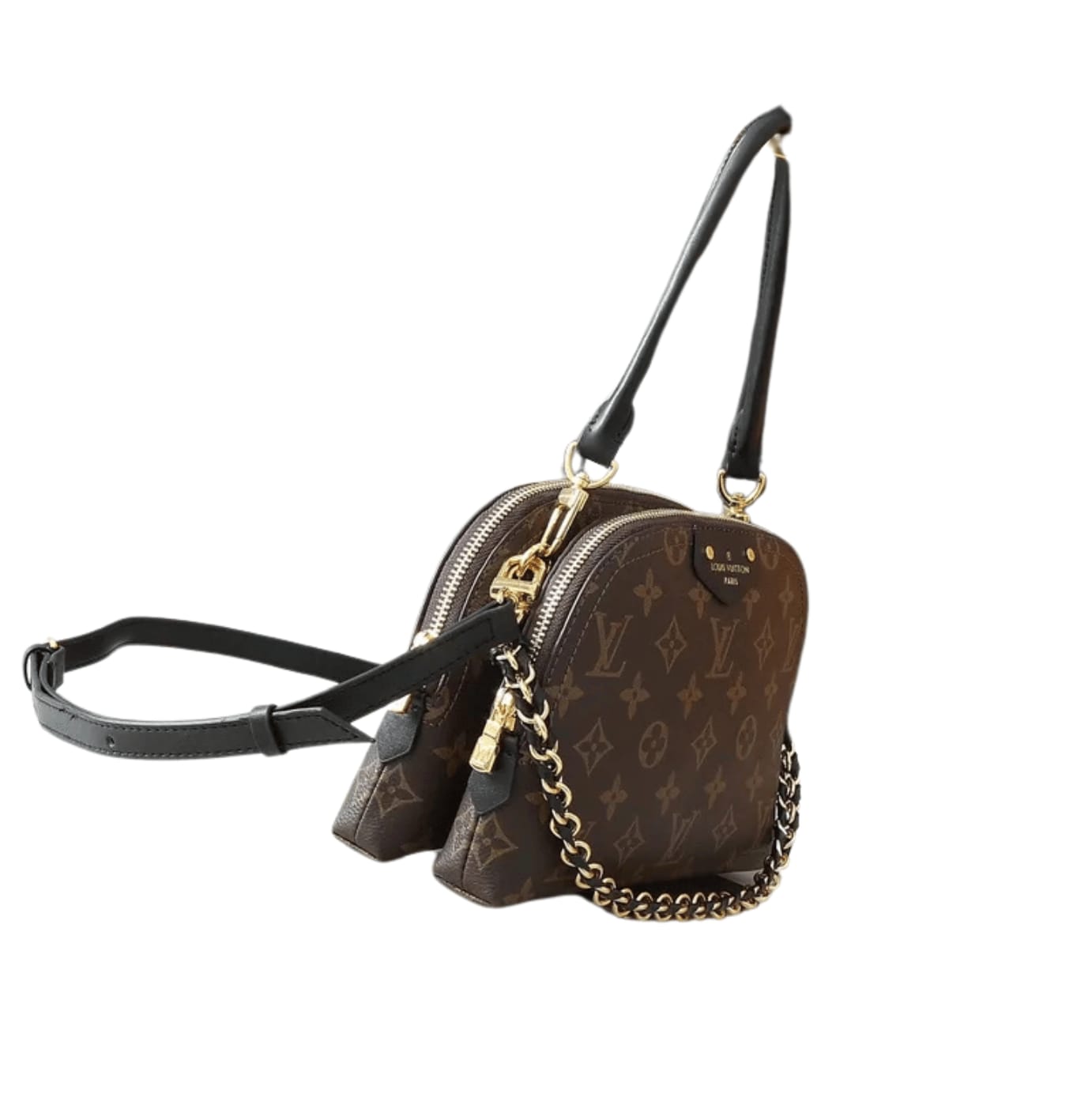 Louis Vuitton | Nano Alma Bag In Monogram Canvas With A Black Leather