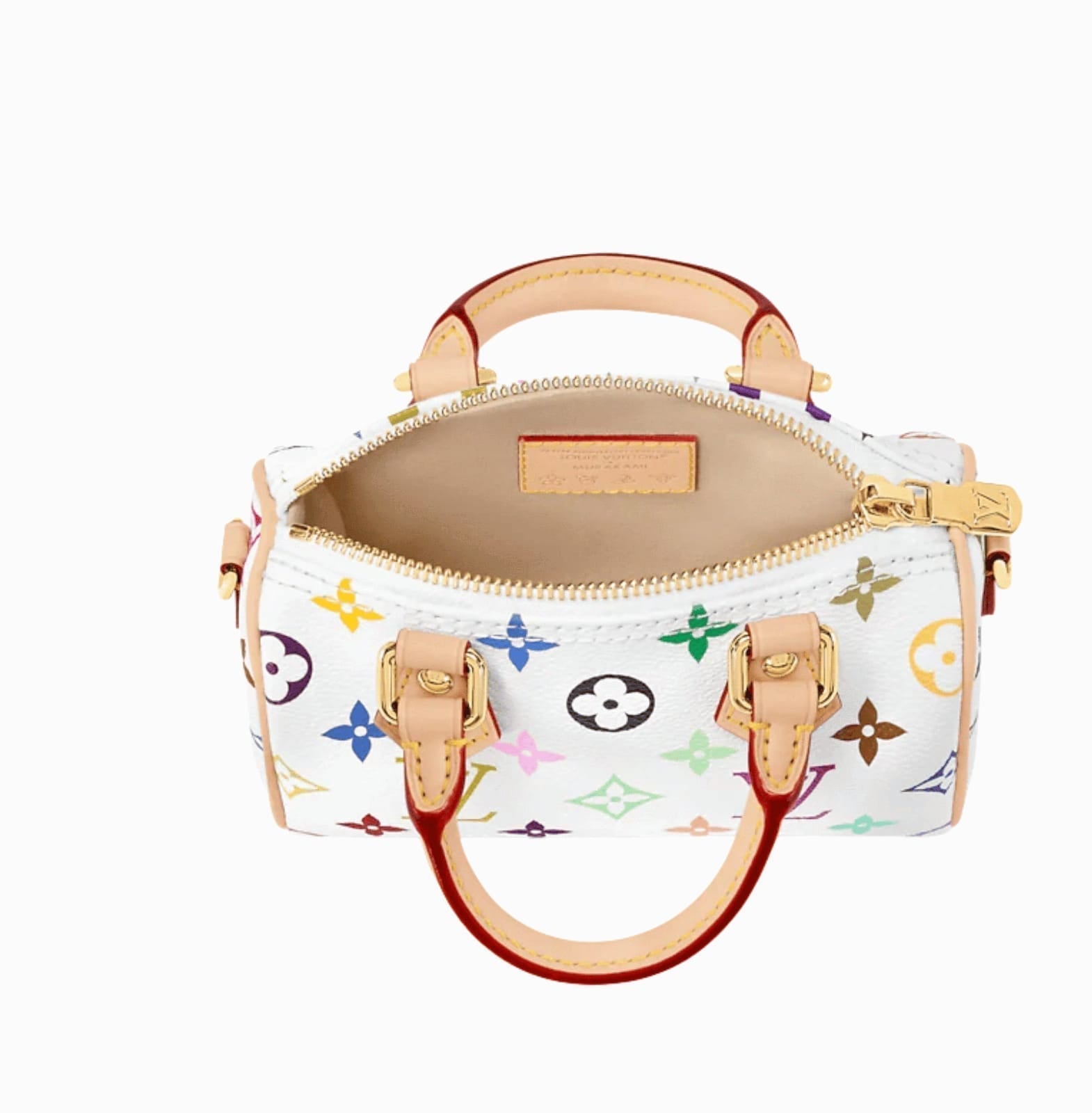 Louis Vuitton | X Takashi Murakami Nano Speedy In The Multicolor White Canvas