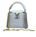 Louis Vuitton Bag | Capucines White/Brown Crocodilian Leather