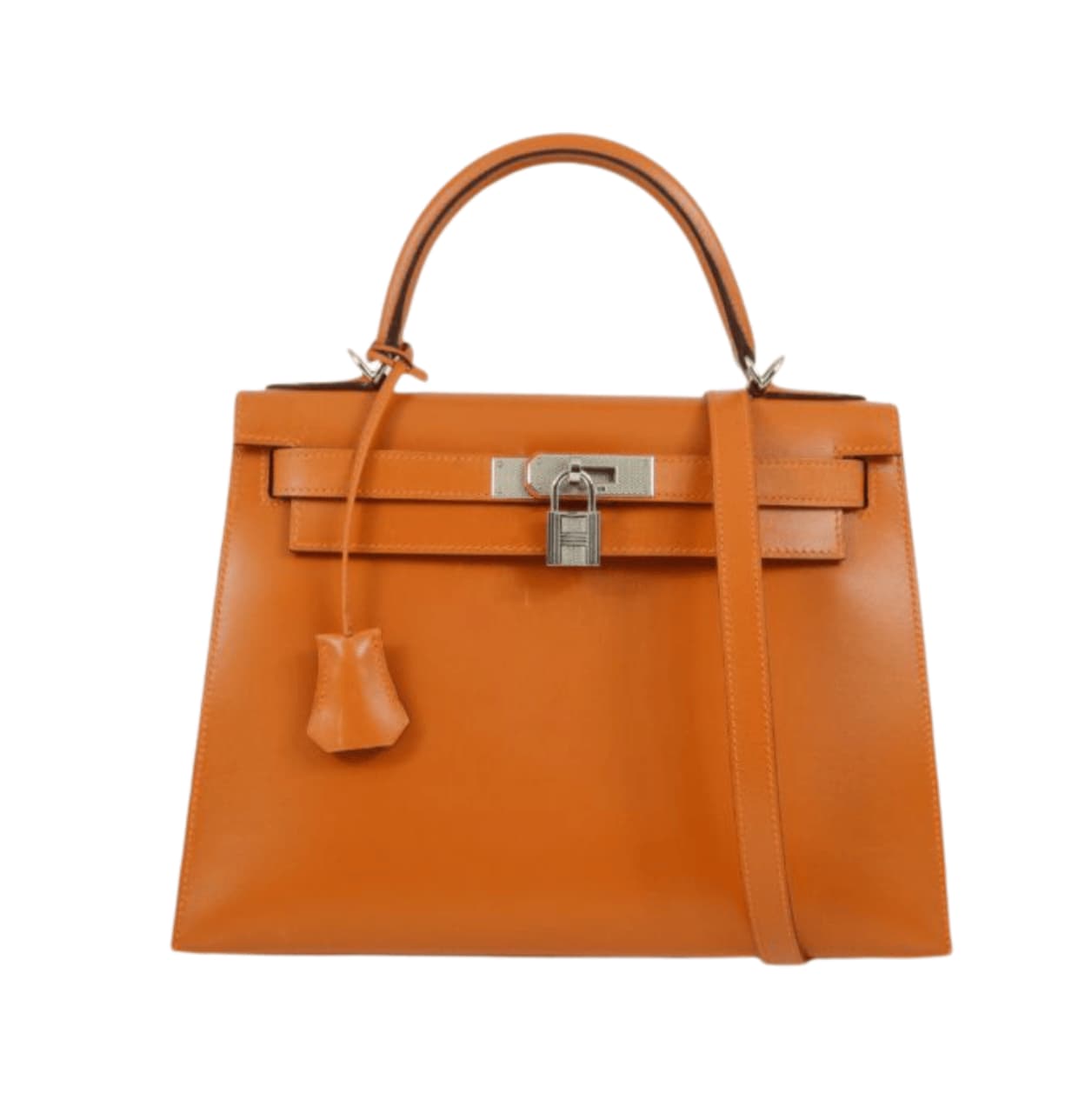 Hermès | Kelly 28 Sellier Bag In A Bright Orange Color