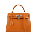 Hermès | Kelly 28 Sellier Bag In A Bright Orange Color