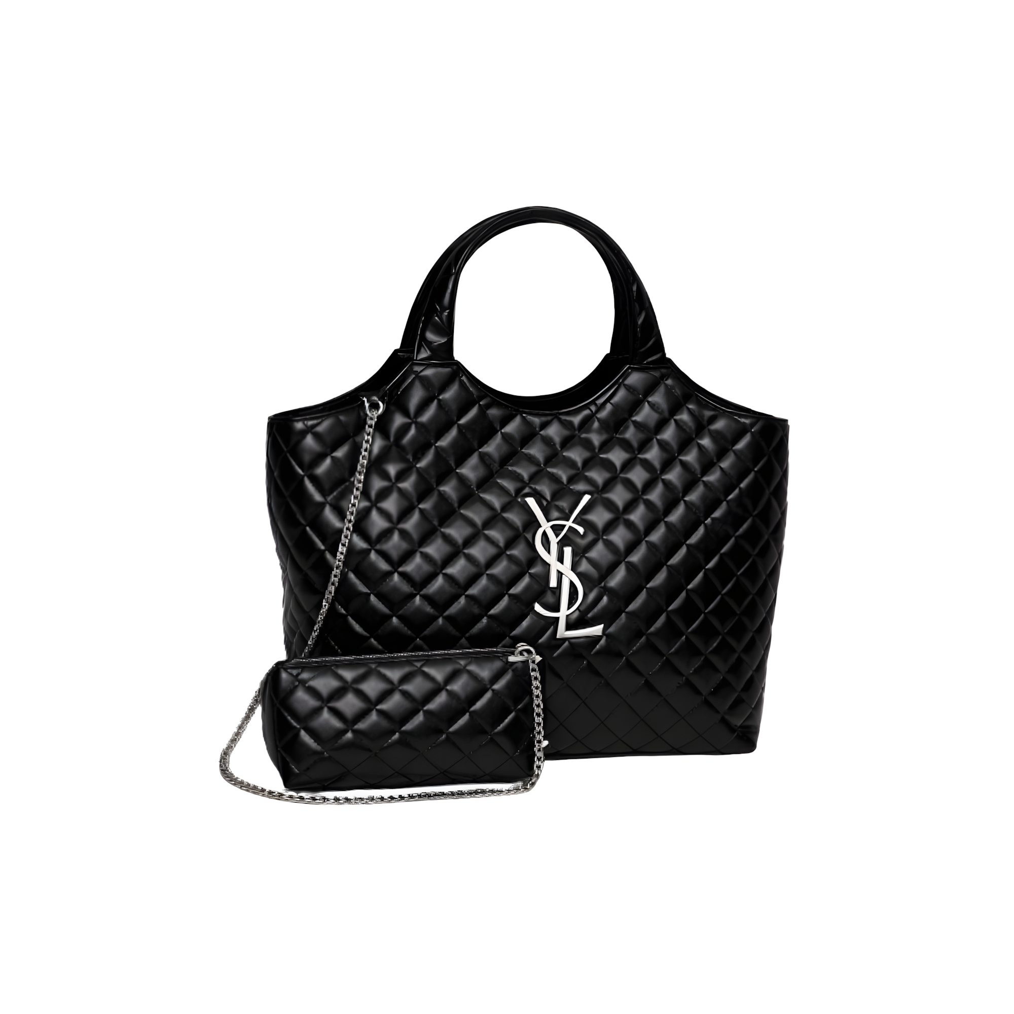 YSL Bag | Icare Maxi Quilted Lambskin Black