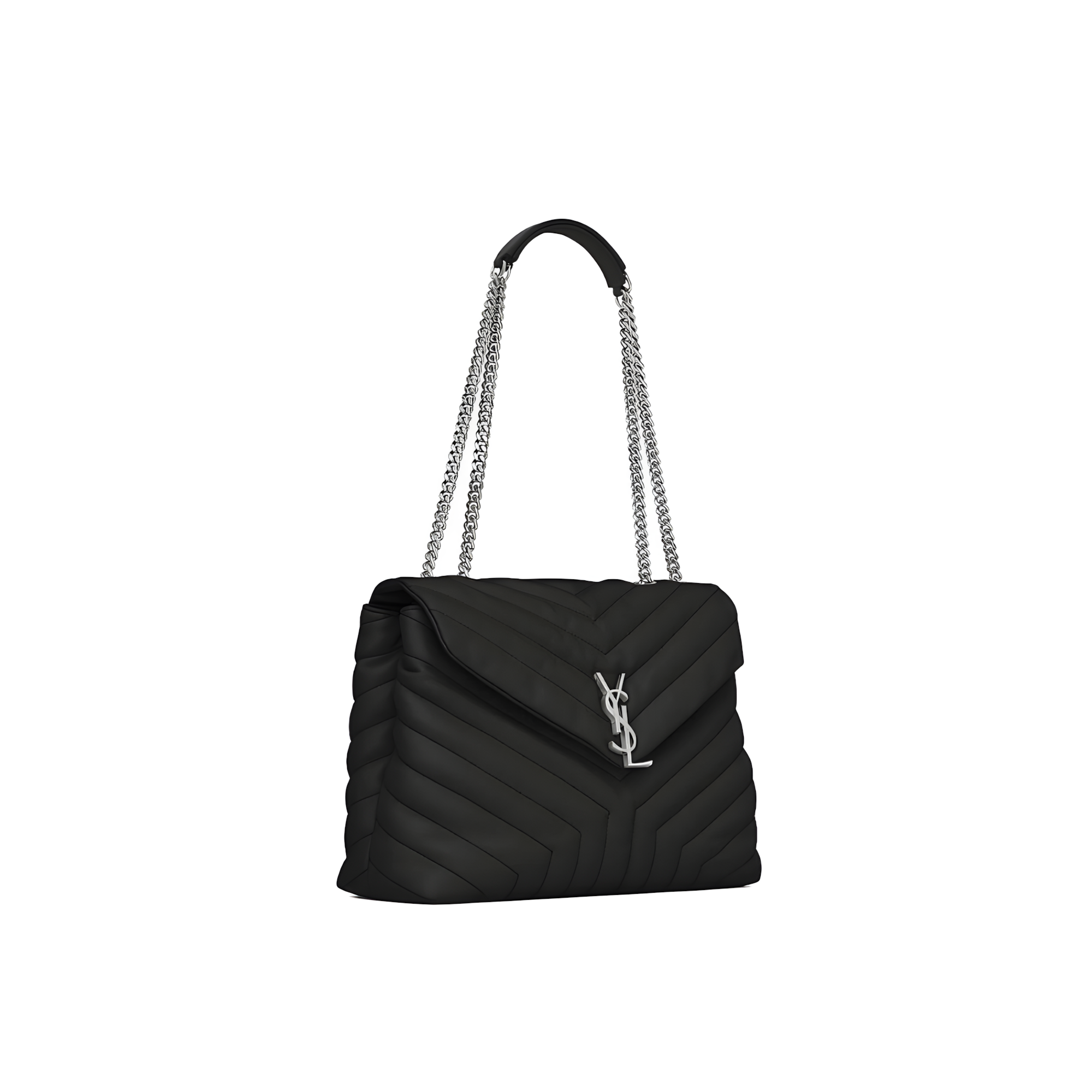 Saint Laurent Bag | Loulou Black Silver