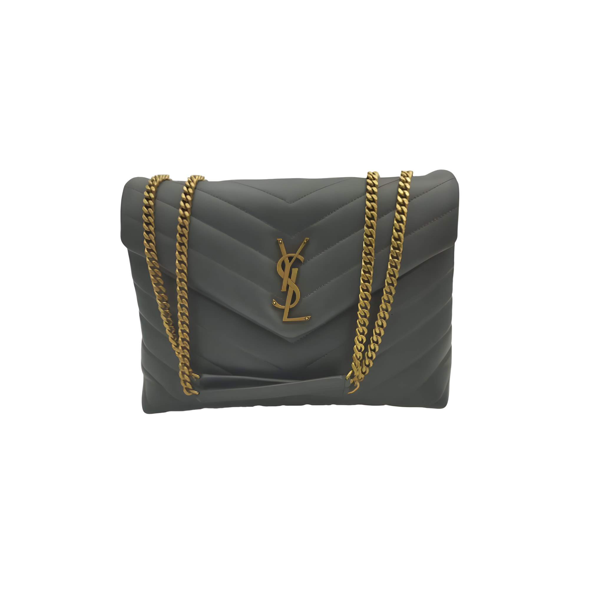 Saint Laurent Bag | Loulou Grey-Golden