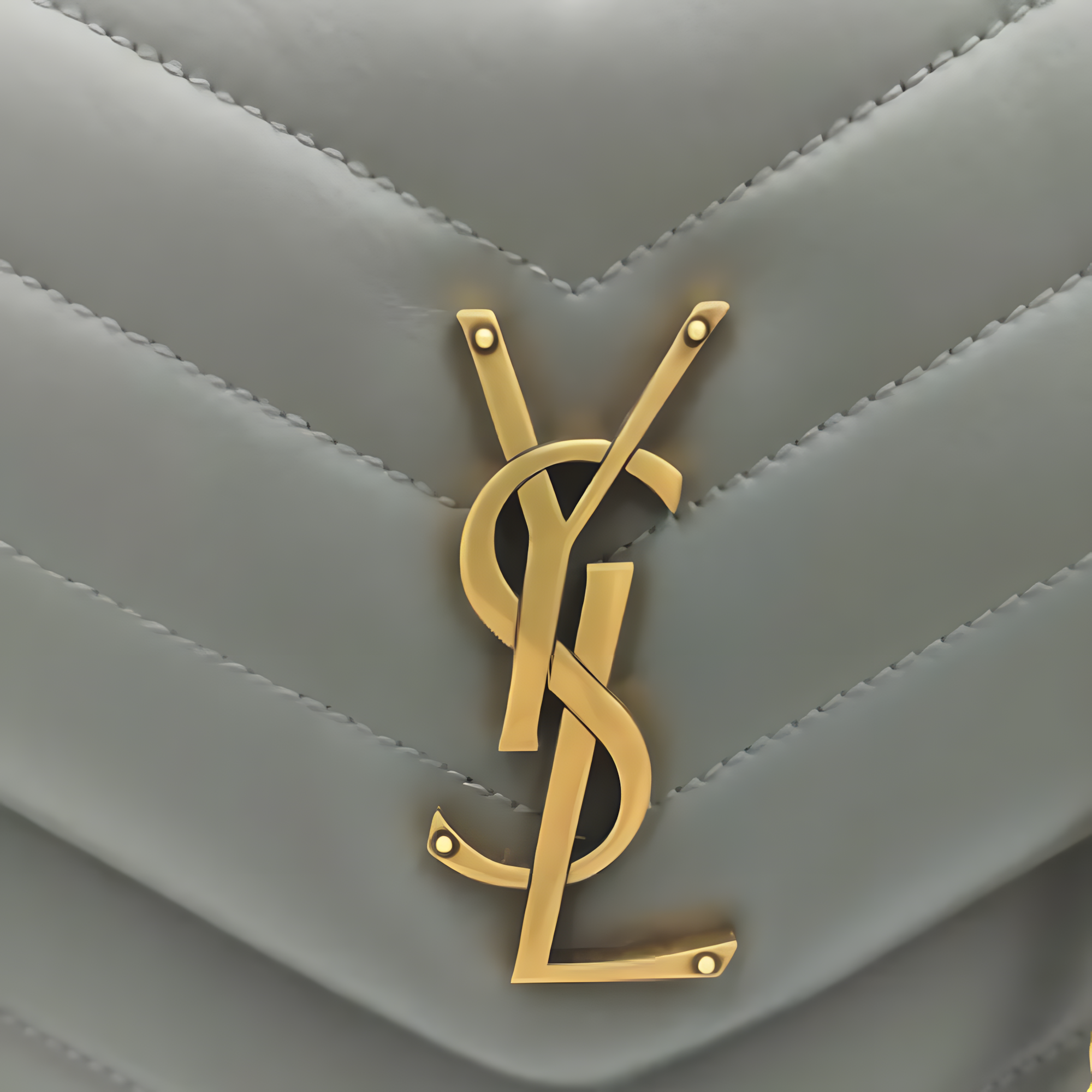 Saint Laurent Bag | Loulou Grey-Golden