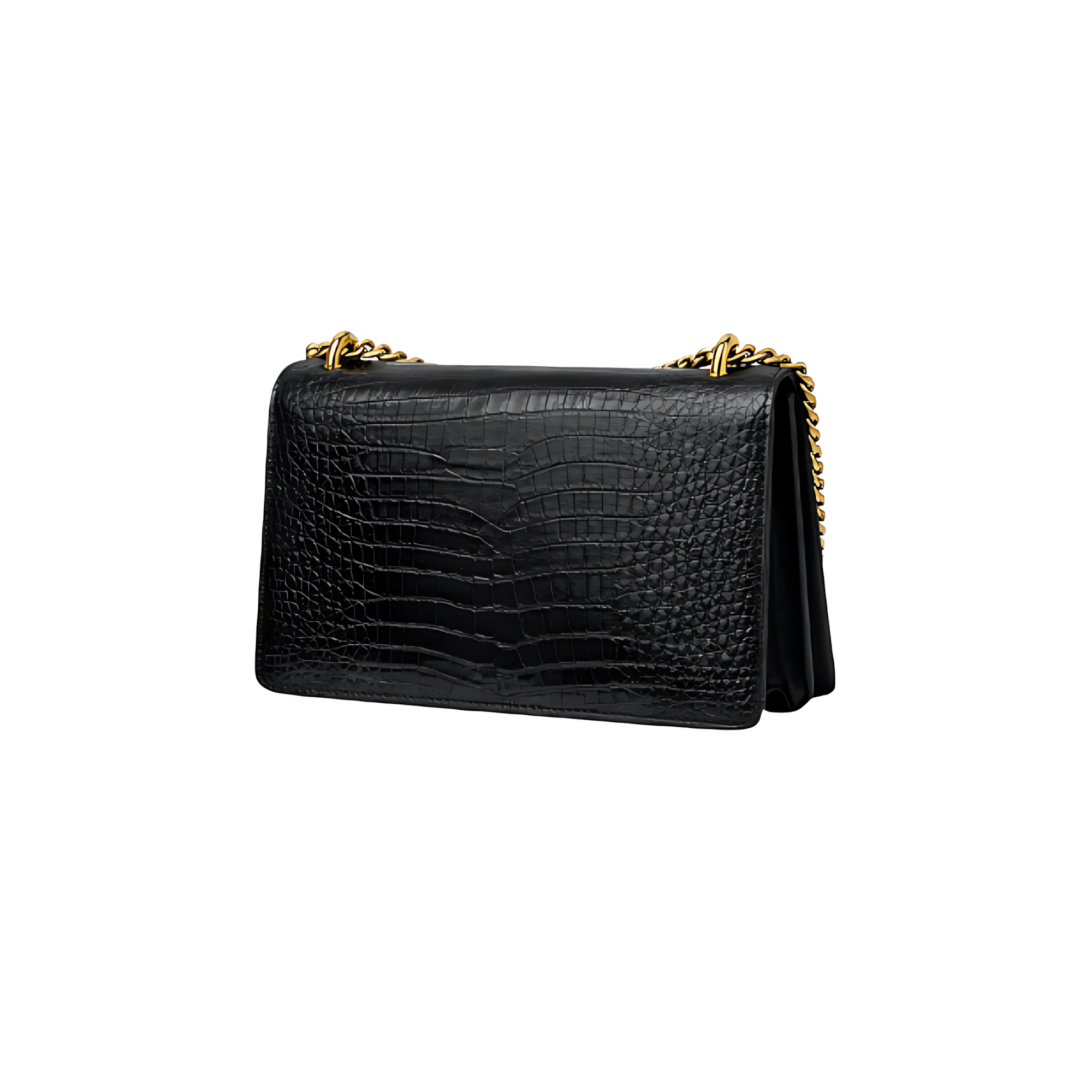 YSL Bag | Sunset Medium Croc-Embossed Leather